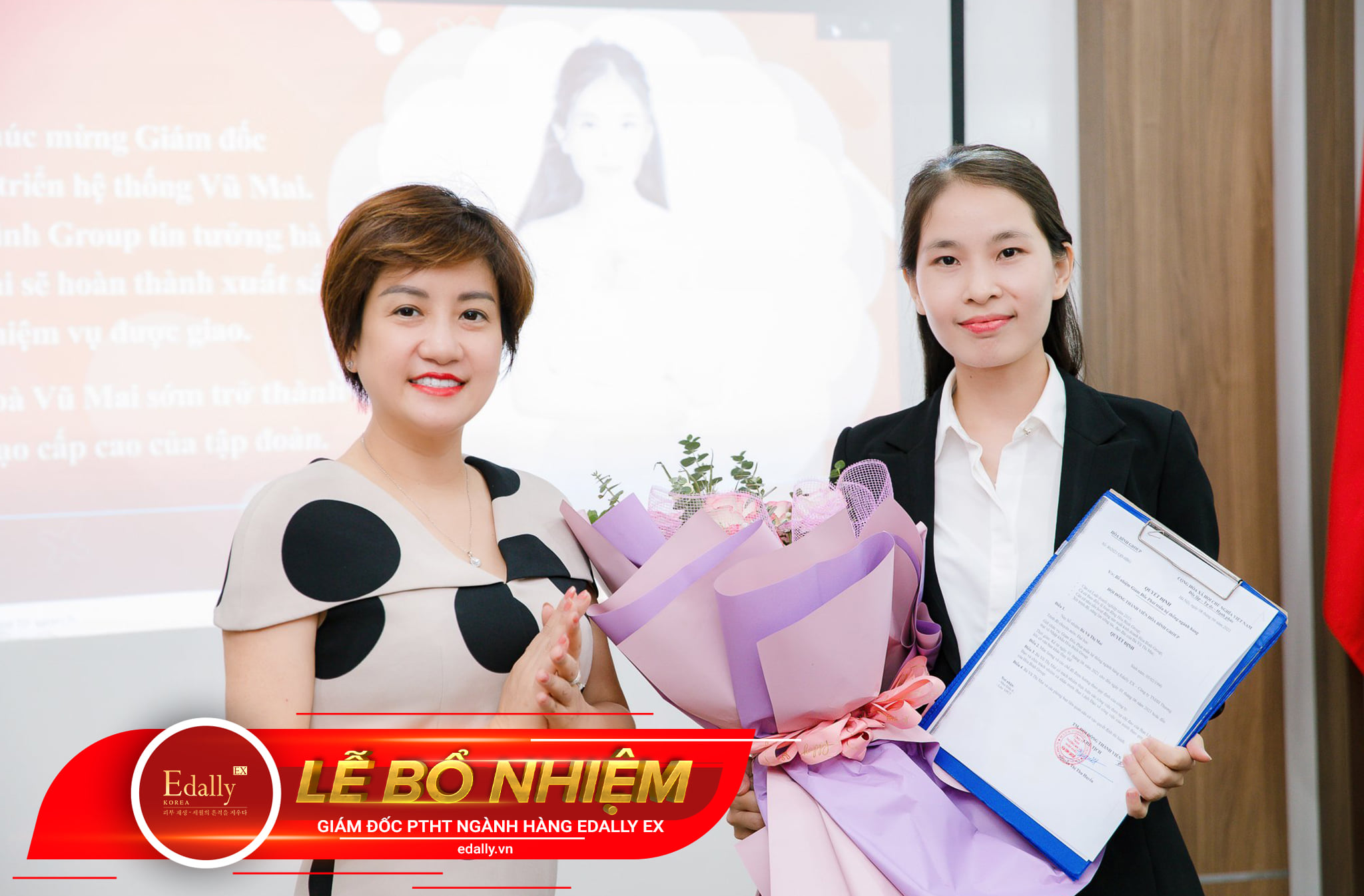 Chúc mừng giám đốc Phát triển hệ thống Edally Ex Vũ Mai